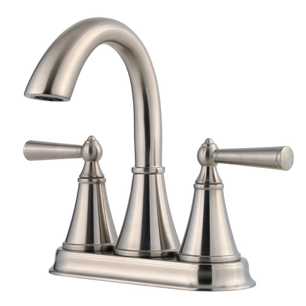 Pfister Bathroom Sink Faucets
 Pfister Saxton 4 in Centerset 2 Handle Bathroom Faucet in