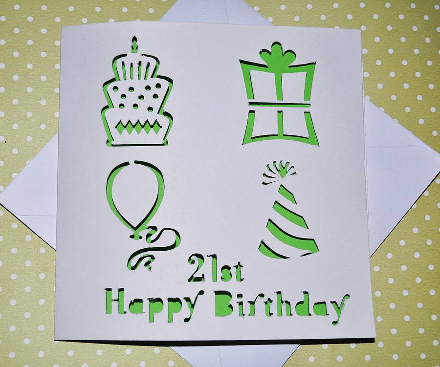 Photo Birthday Cards
 Laser Cut Special Age Birthday Card By Sweet Pea Design