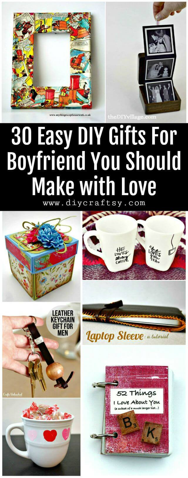 Photo Gift Ideas For Boyfriend
 30 Easy DIY Gifts For Boyfriend You Should Make with Love