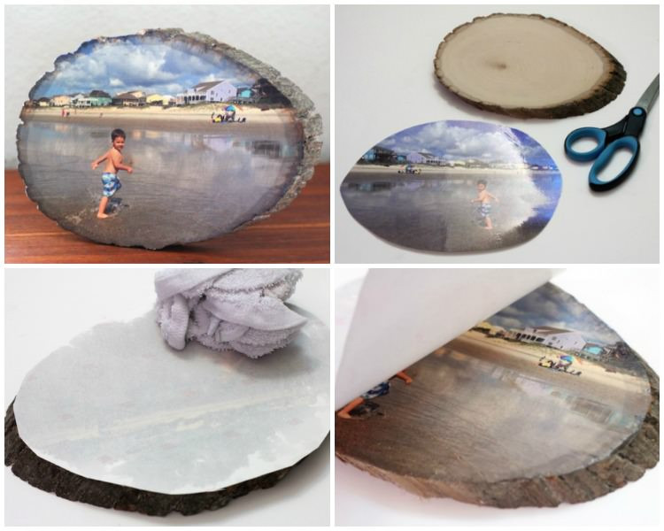 Photos On Wood DIY
 Diy Your Favorites on a Wood Slice by