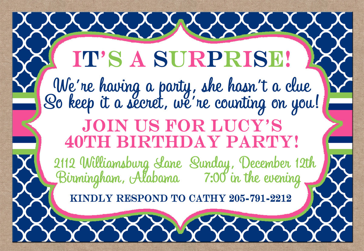 Picture Birthday Invitations
 FREE Surprise Birthday Party Invitations Templates