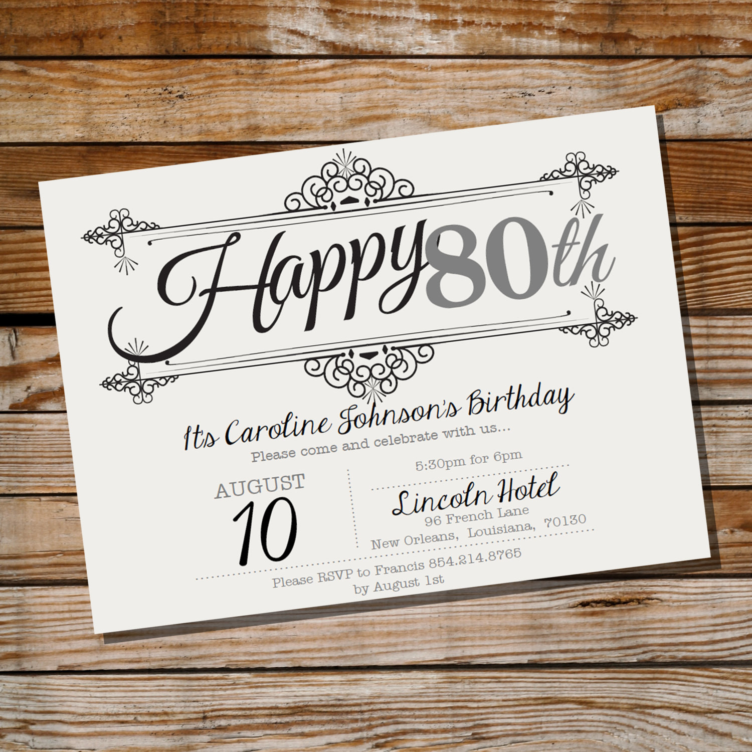 Picture Birthday Invitations
 Vintage Frame Birthday Invitation 30th 40th 50th 60th 70th