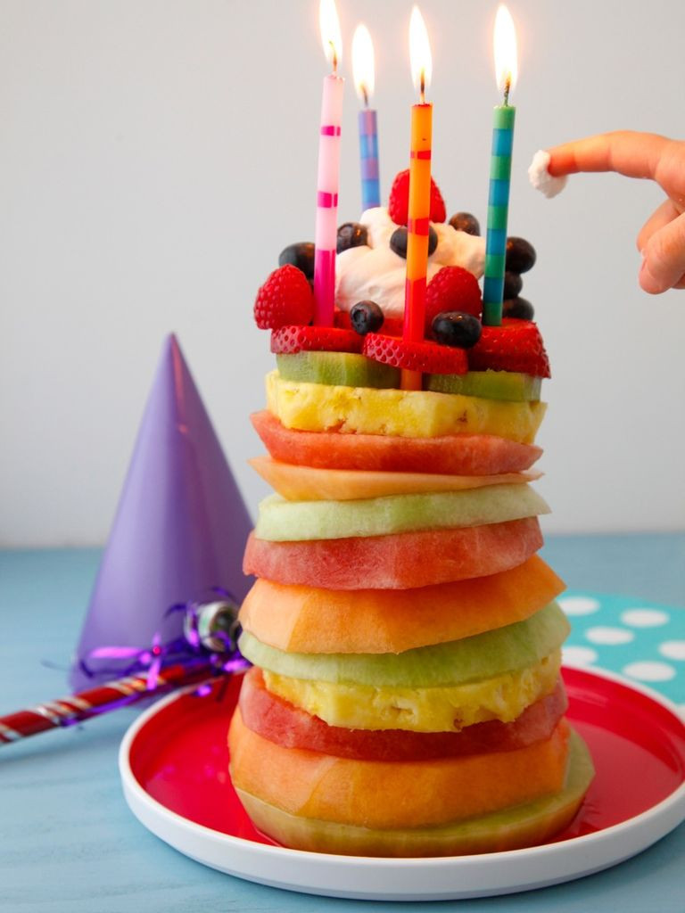 Picture Of A Birthday Cake
 Fruit Tower Birthday Cake