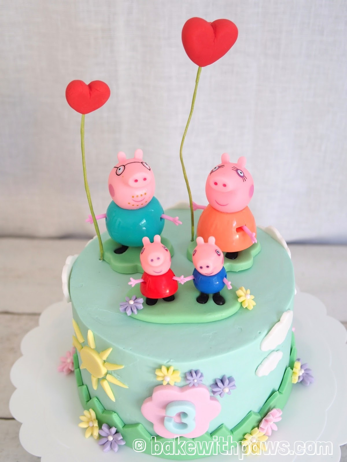 Pig Birthday Cake
 Peppa Pig Birthday Cake BAKE WITH PAWS