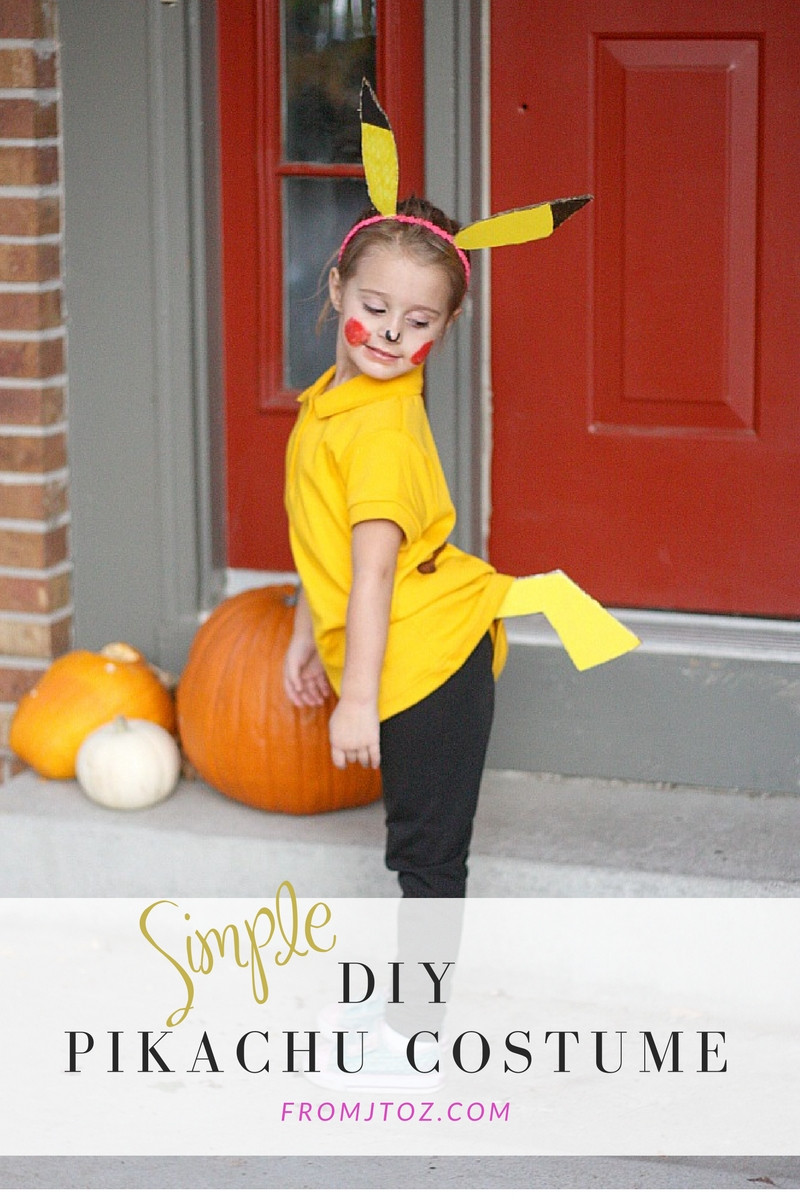 Pikachu Costume DIY
 Motherhood and Confetti Simple DIY Pikachu Costume