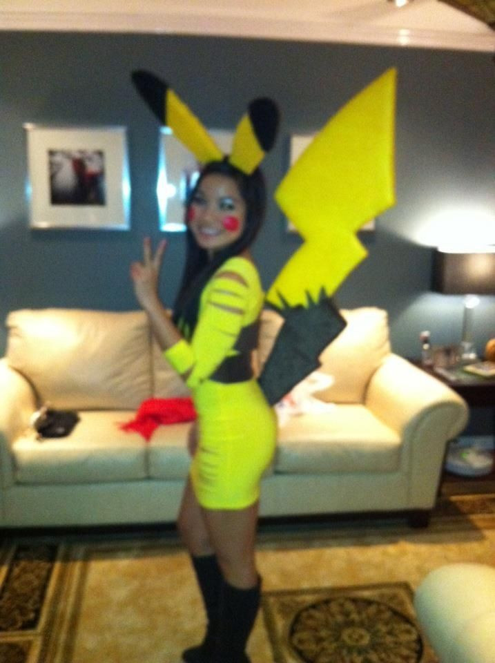 Pikachu Costume DIY
 Homemade pikachu costume halloween 2012