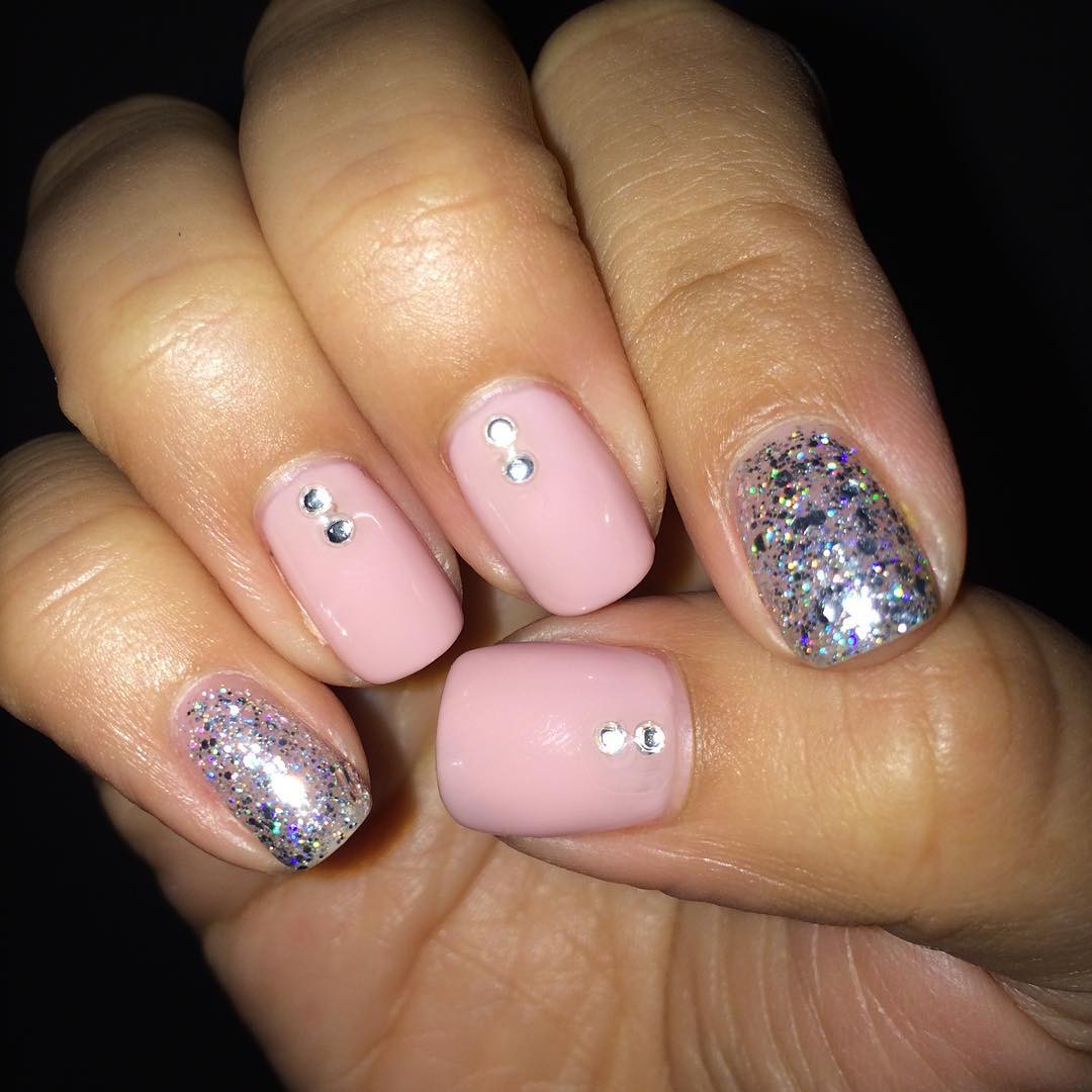 Pink And Silver Glitter Nails
 29 Pink and Silver Nail Art Designs Ideas