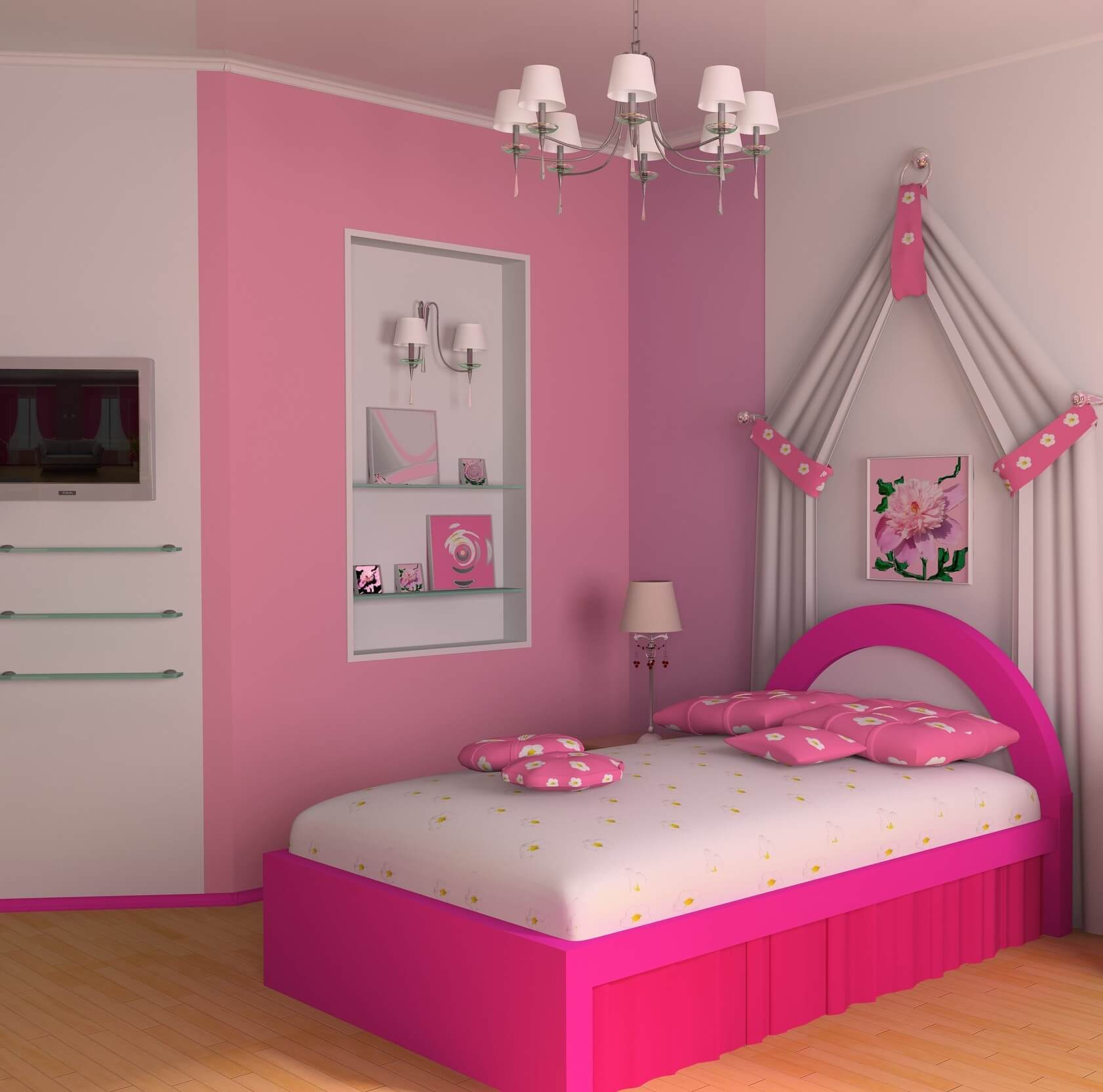 Pink Bedroom Decorations
 20 Best Modern Pink Girls Bedroom TheyDesign