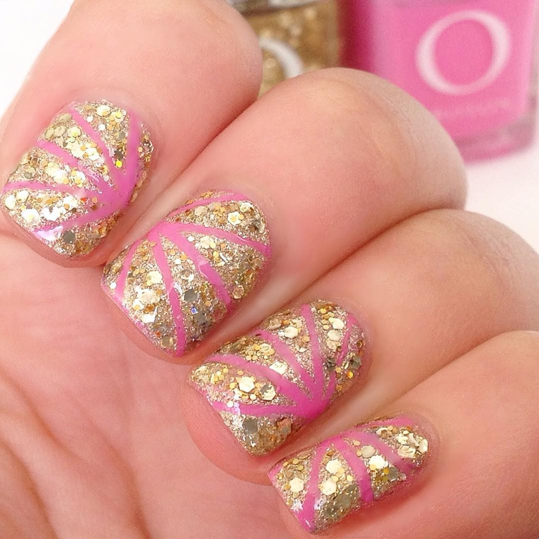 Pink Glitter Nail Designs
 29 Summer Finger Nail Art Designs Ideas