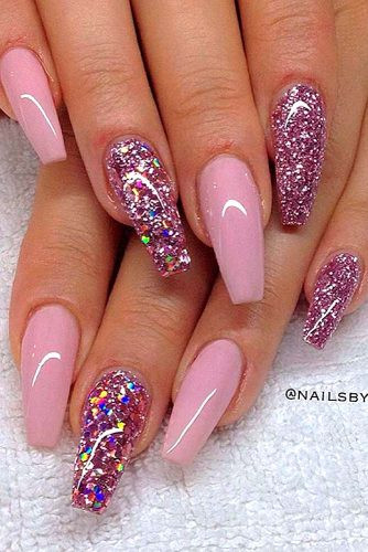 Pink Glitter Nail Designs
 17 Pink Nail Designs You ll Want to Copy