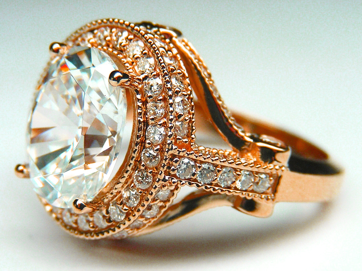 Pink Gold Wedding Band
 Rose Pink Gold Engagement Rings from MDC Diamonds NYC