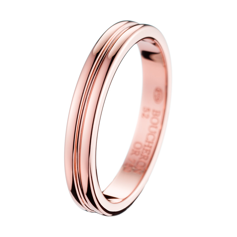 Pink Gold Wedding Band
 Godron Small Pink Gold Wedding Band Boucheron