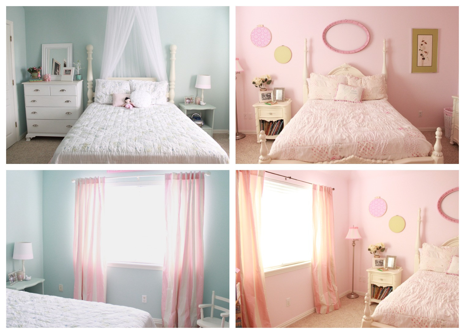 Pink Shabby Chic Bedroom
 Crafty Texas Girls Pretty in Pink Shabby Chic Bedroom