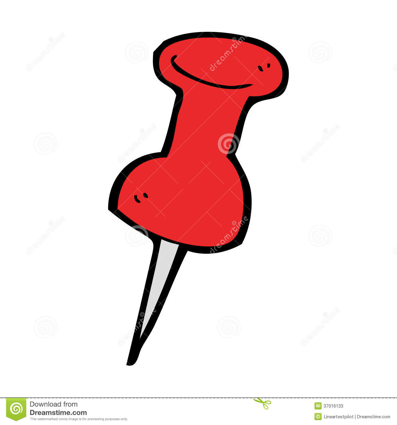 Pins Illustration
 Cartoon Drawing Pin Stock s Image