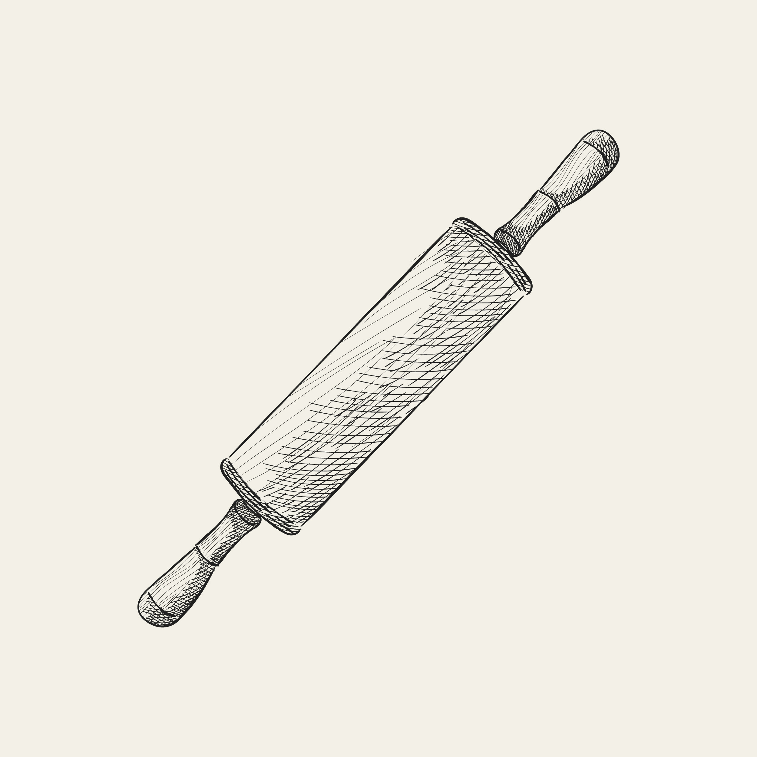 Pins Illustration
 Vintage illustration of a rolling pin Download Free