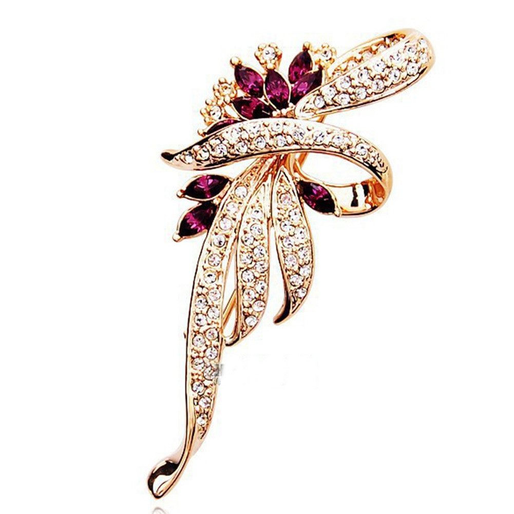 Pins Jewelry 1 Pcs Crystal Flower Brooch Pin Fashion Rhinestone Jewelry
