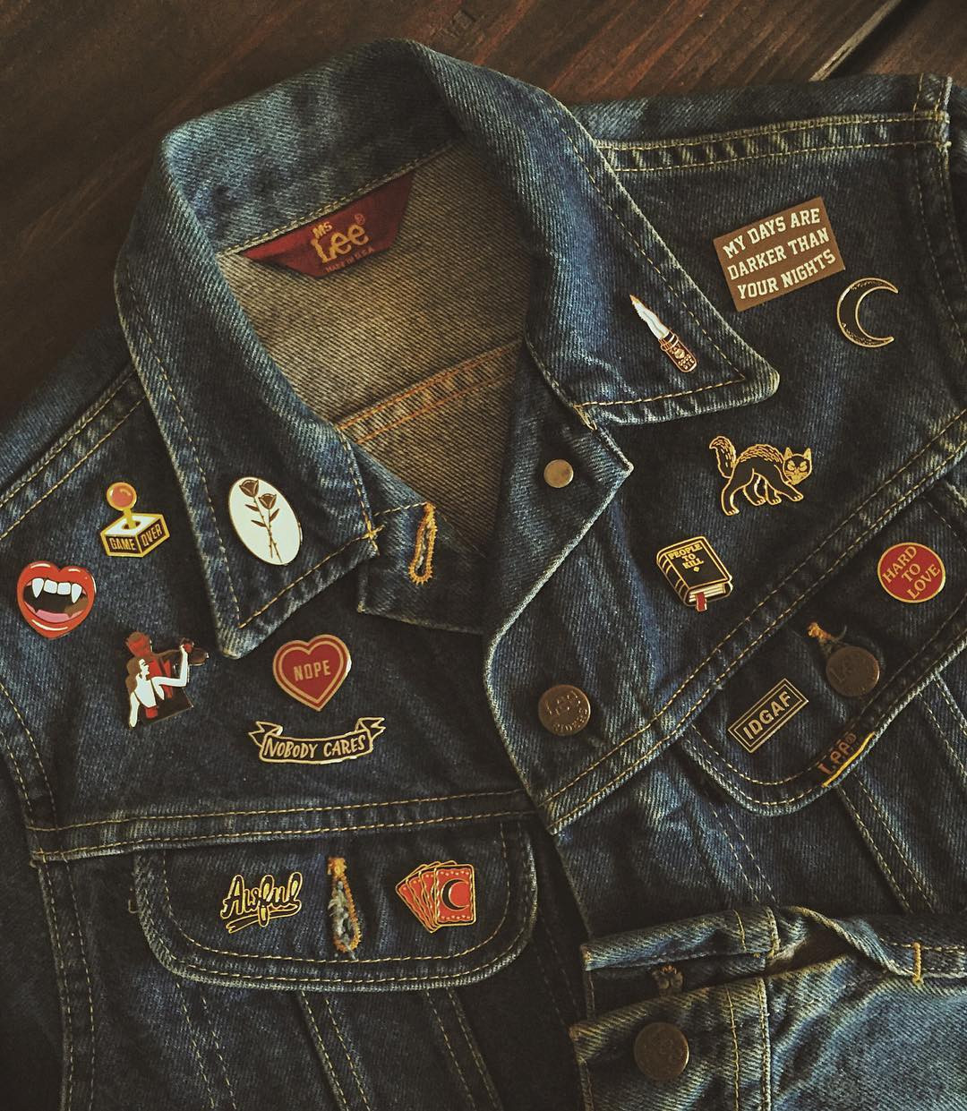 Pins On Denim Jacket
 Pins Enamel Pins