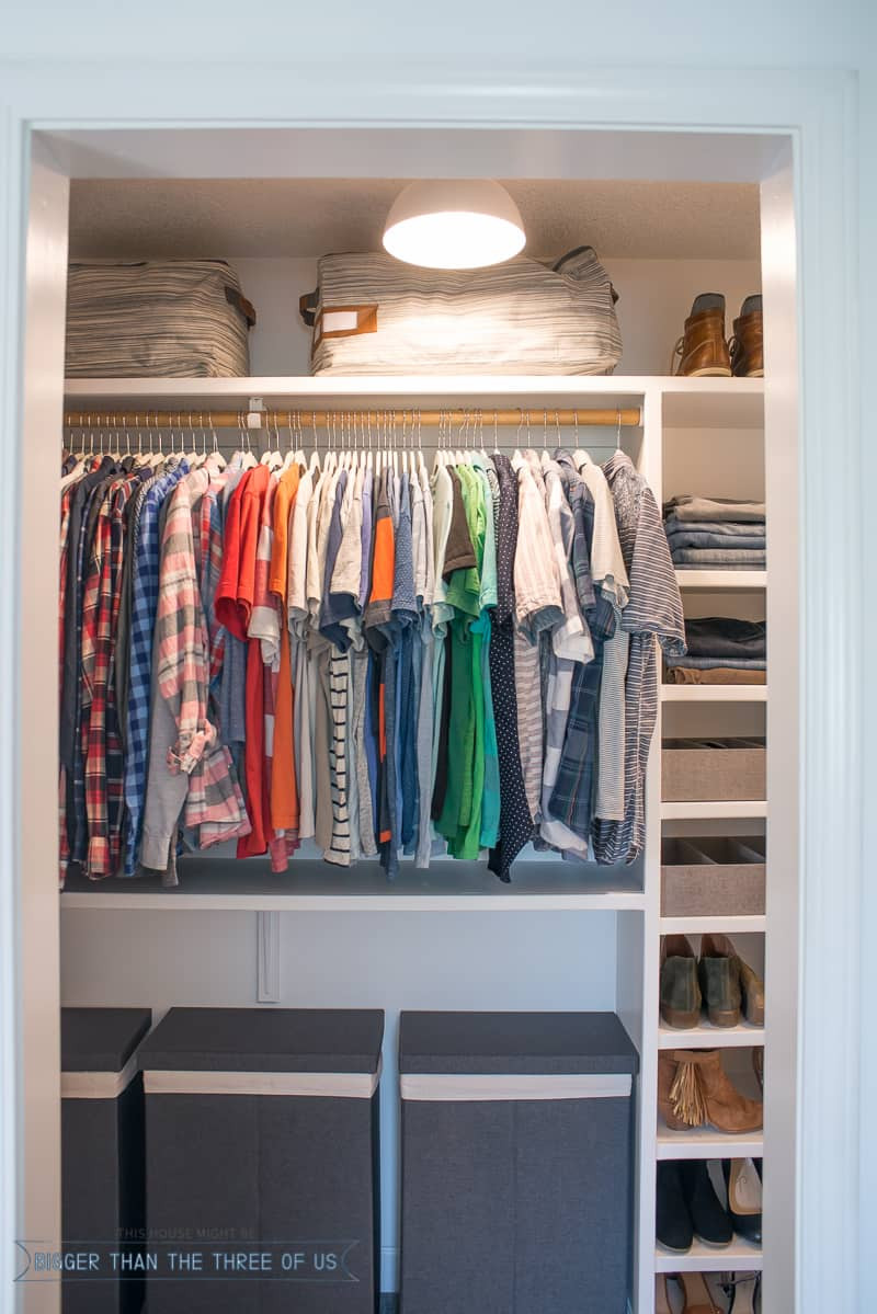 Pinterest Closet Organization DIY
 Shop Our Home Bigger Than the Three of Us