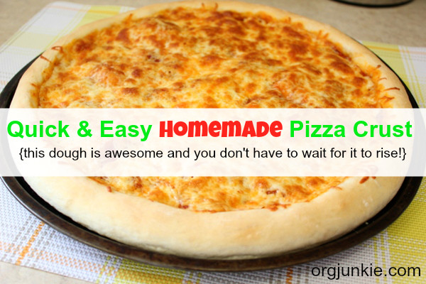 Pizza Dough Recipe Quick
 Quick and easy homemade pizza crust recipe