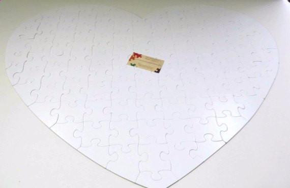 Plain White Puzzle For Wedding Guest Book
 Extra Blank White Puzzle Pieces Wedding Guest Book