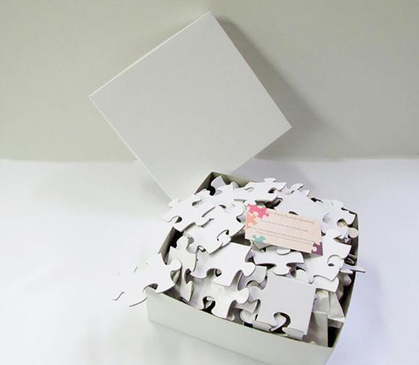 Plain White Puzzle For Wedding Guest Book
 Extra Blank White Puzzle Pieces Wedding Guest Book