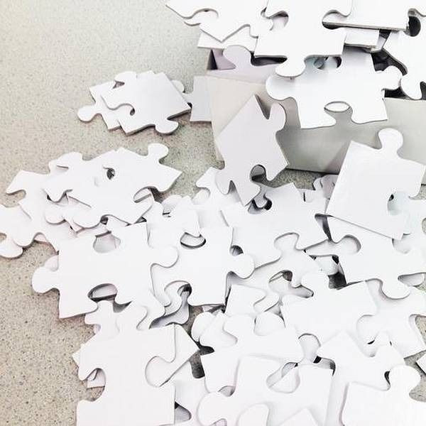 Plain White Puzzle For Wedding Guest Book
 Pure White Jigsaw Puzzles