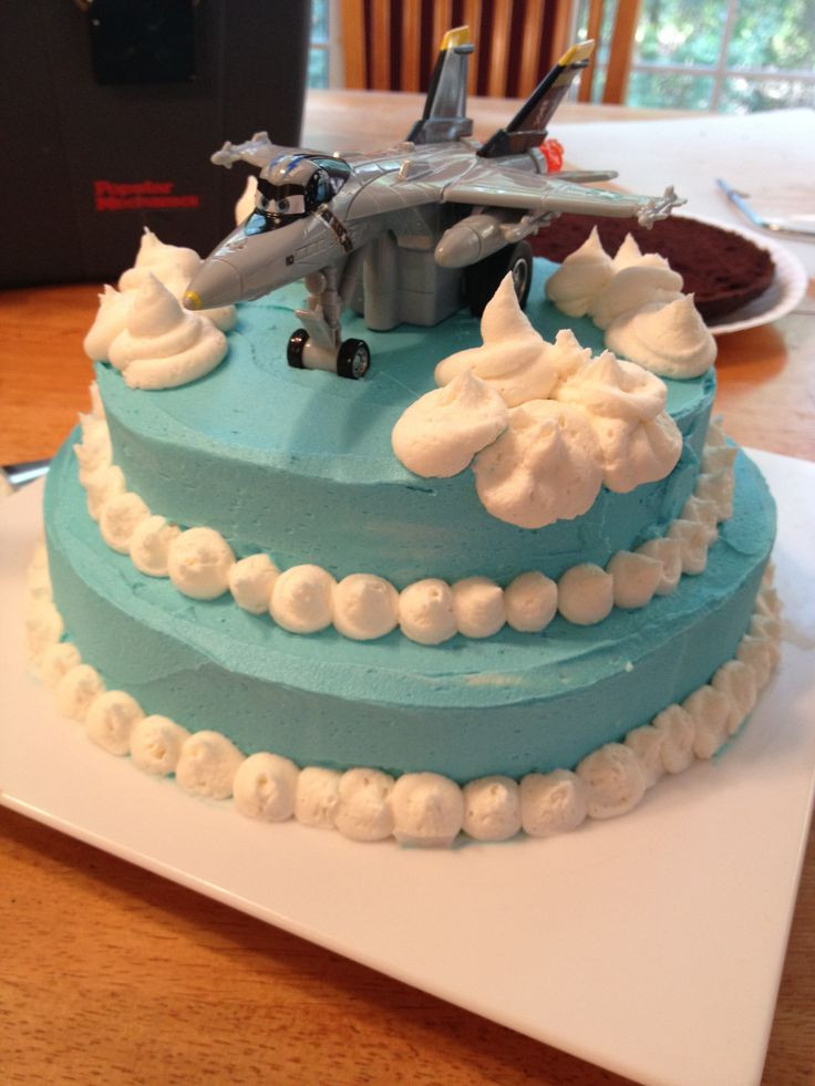 Planes Birthday Cake
 Airplane cake for boy s birthday With clouds and Planes