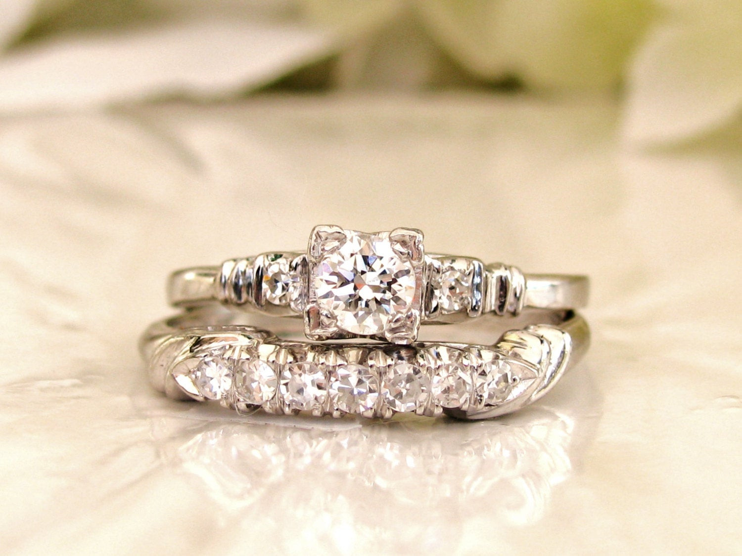 Platinum Diamond Wedding Rings
 Platinum Engagement Ring Set 0 66ctw Diamond Wedding Ring Set