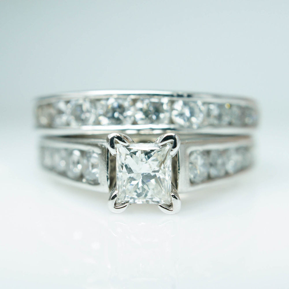 Platinum Diamond Wedding Rings
 SALE Vintage Platinum Diamond Engagement Ring & Wedding