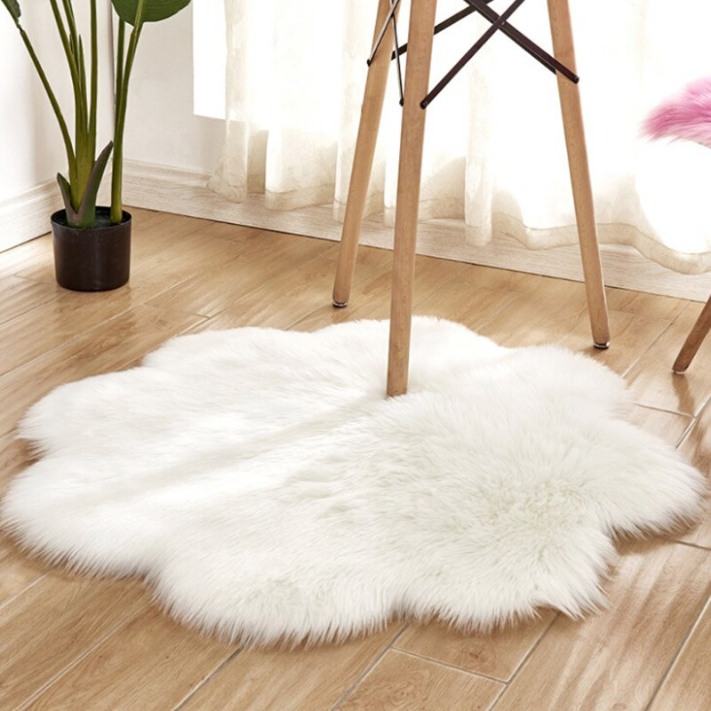 Plush Rugs For Living Room
 Fluffy Rug Carpets for Living Room Decor Faux Fur Carpet