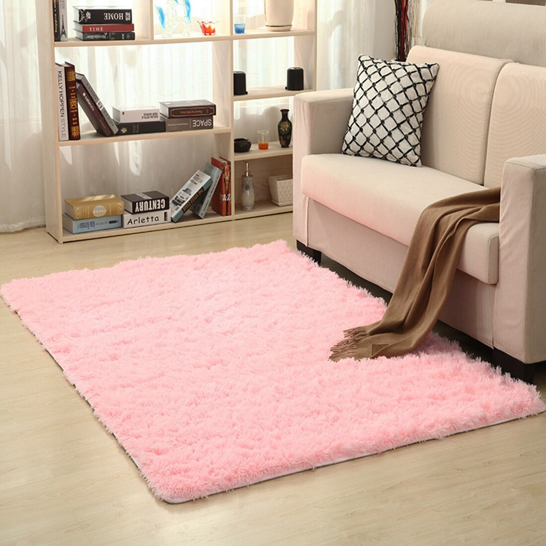 Plush Rugs For Living Room
 Plush Carpet for Living Room Bedroom Mat Non slip Carpet