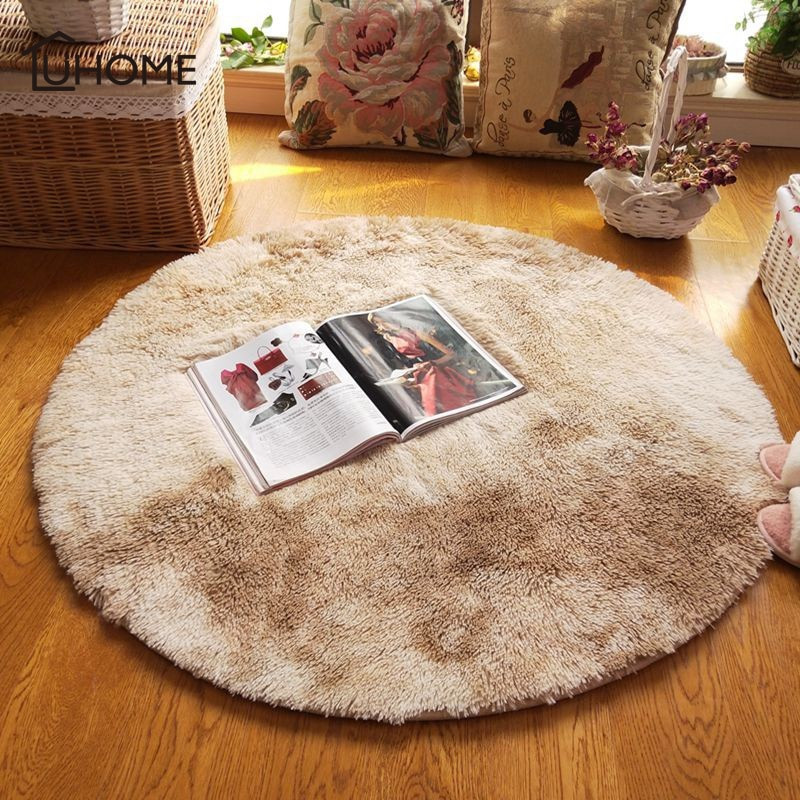 Plush Rugs For Living Room
 Soft Shaggy Round Carpet for Living Room Warm Plush