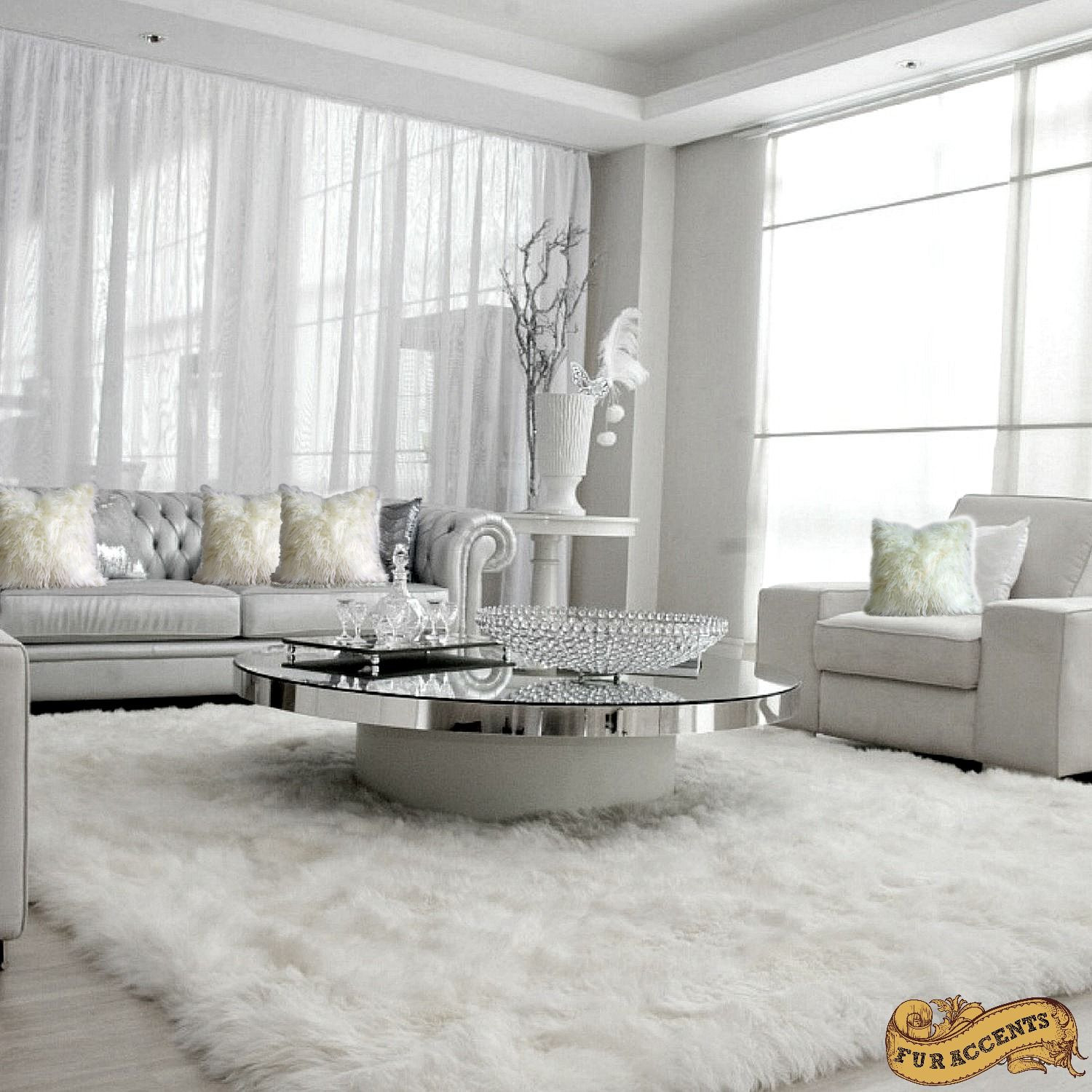 Plush Rugs For Living Room
 Popular Rectangle Shape Shag Sheepskin Faux Fur Rug