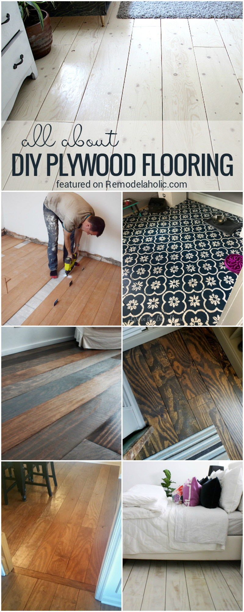 Plywood Plank Floors DIY
 Remodelaholic