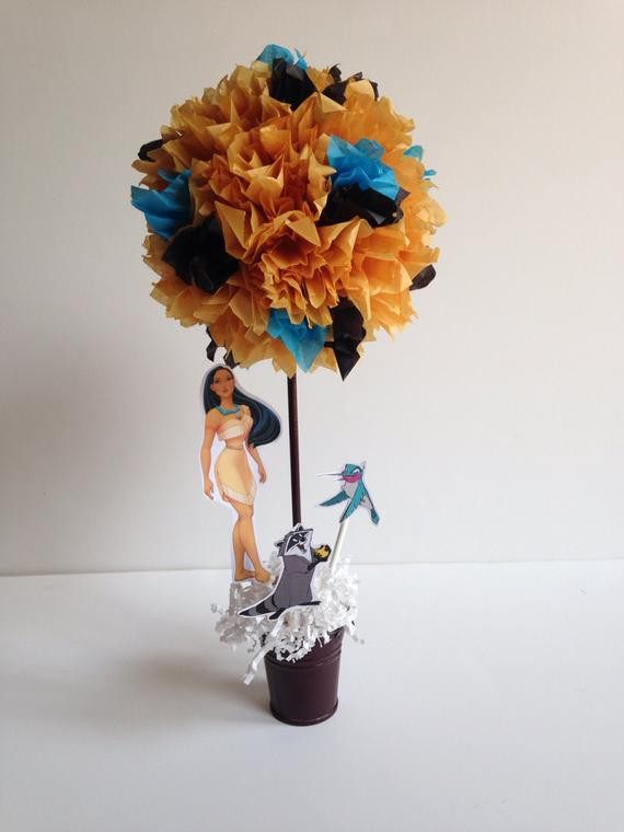 Pocahontas Birthday Party
 Princess Pocahontas birthday party decoration centerpiece