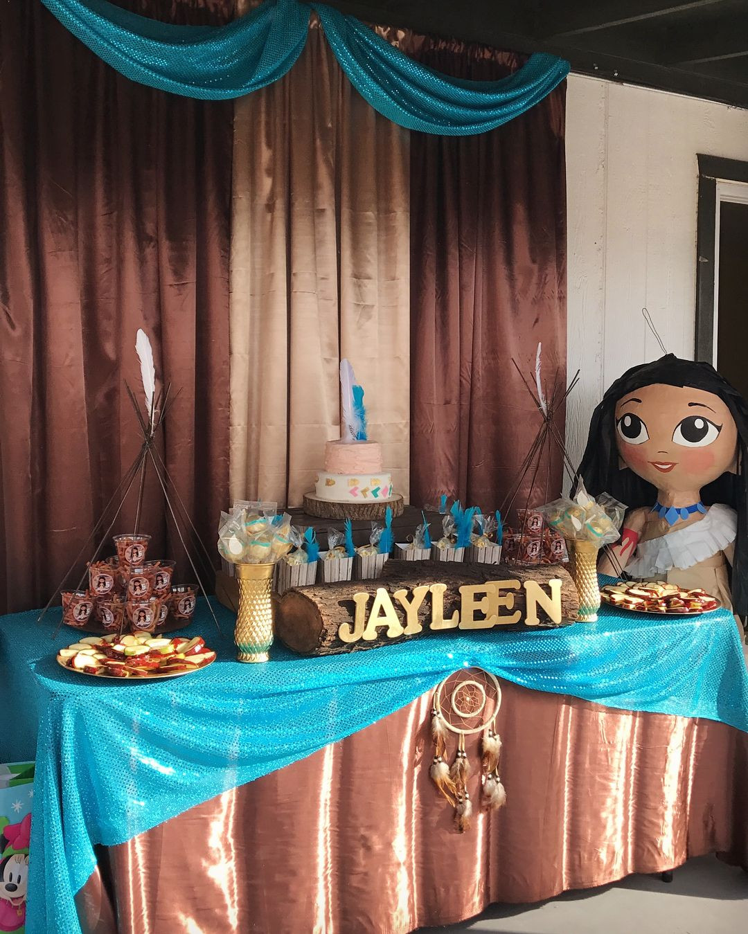 Pocahontas Birthday Party
 birthday party decoration pocahontas cake