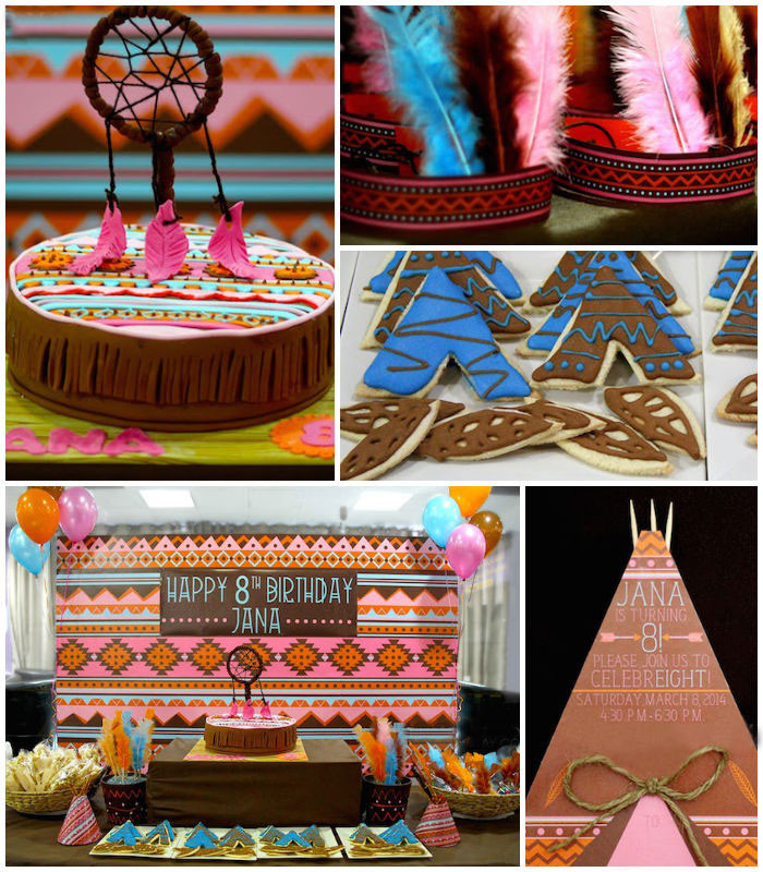 Pocahontas Birthday Party
 Kara s Party Ideas Aztec Pocahontas Themed Birthday