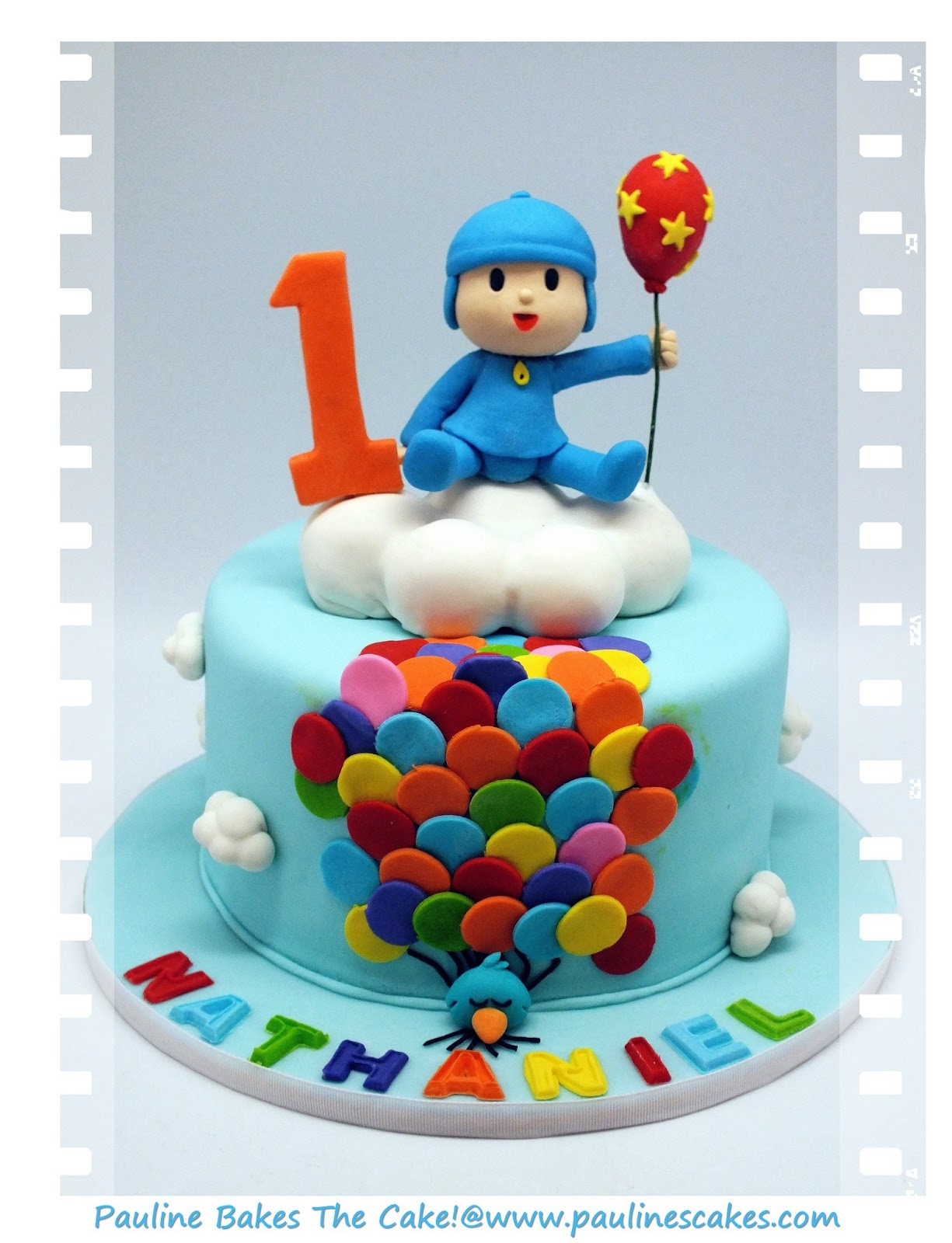 Pocoyo Birthday Cake
 PAULINE BAKES THE CAKE Hola It s Pocoyo "Up Up & Away