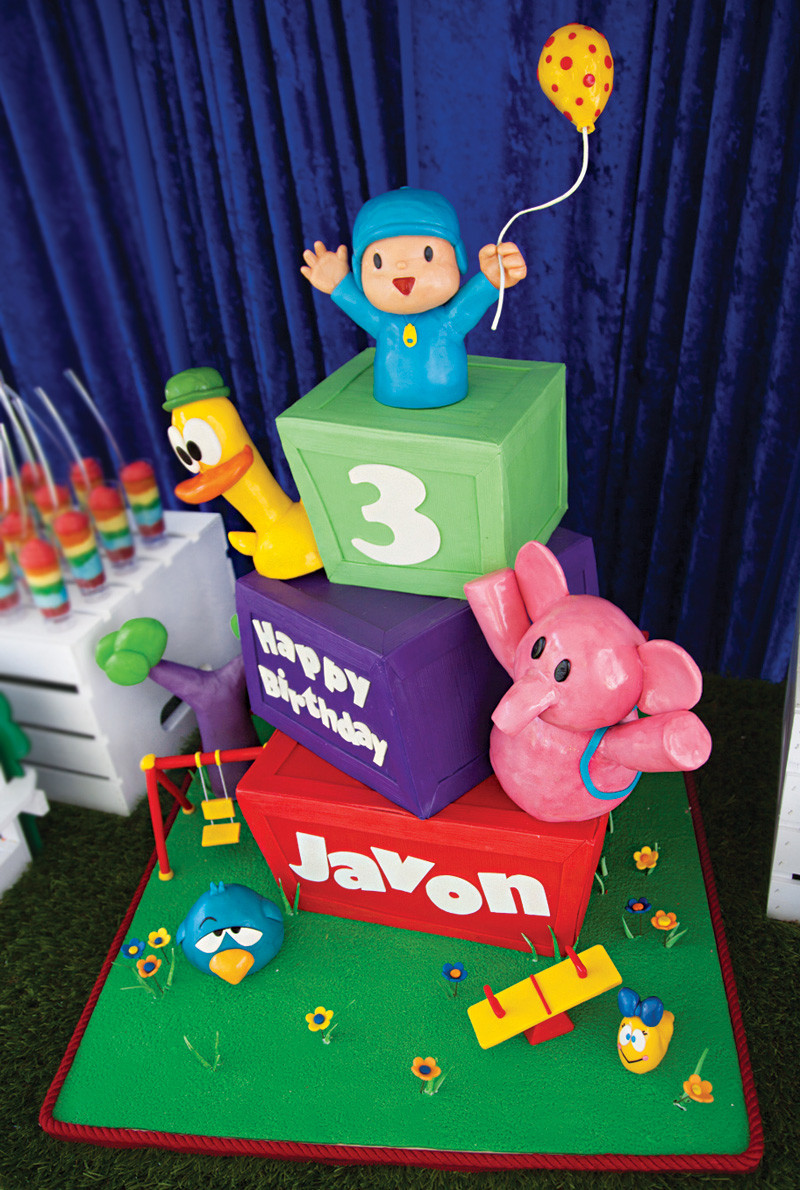 Pocoyo Birthday Cake
 Pocoyo in the Park Backyard Birthday Bash Hostess with