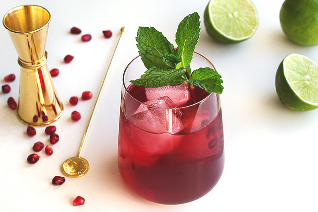 Pomegranate Cocktails Recipes
 Spiced Pomegranate Cocktail