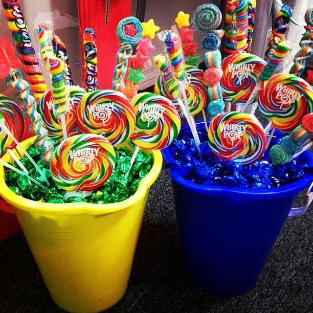 Pool Party Centerpiece Ideas
 Candy bucket centerpiece Great summer pool party idea