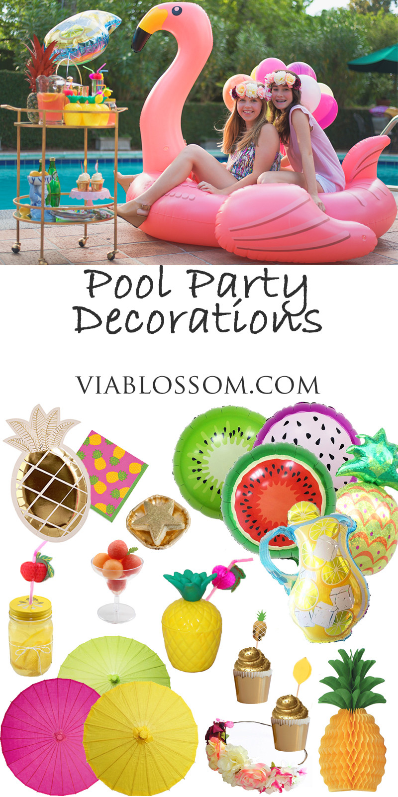 Pool Party Centerpiece Ideas
 Pool Party Ideas Via Blossom