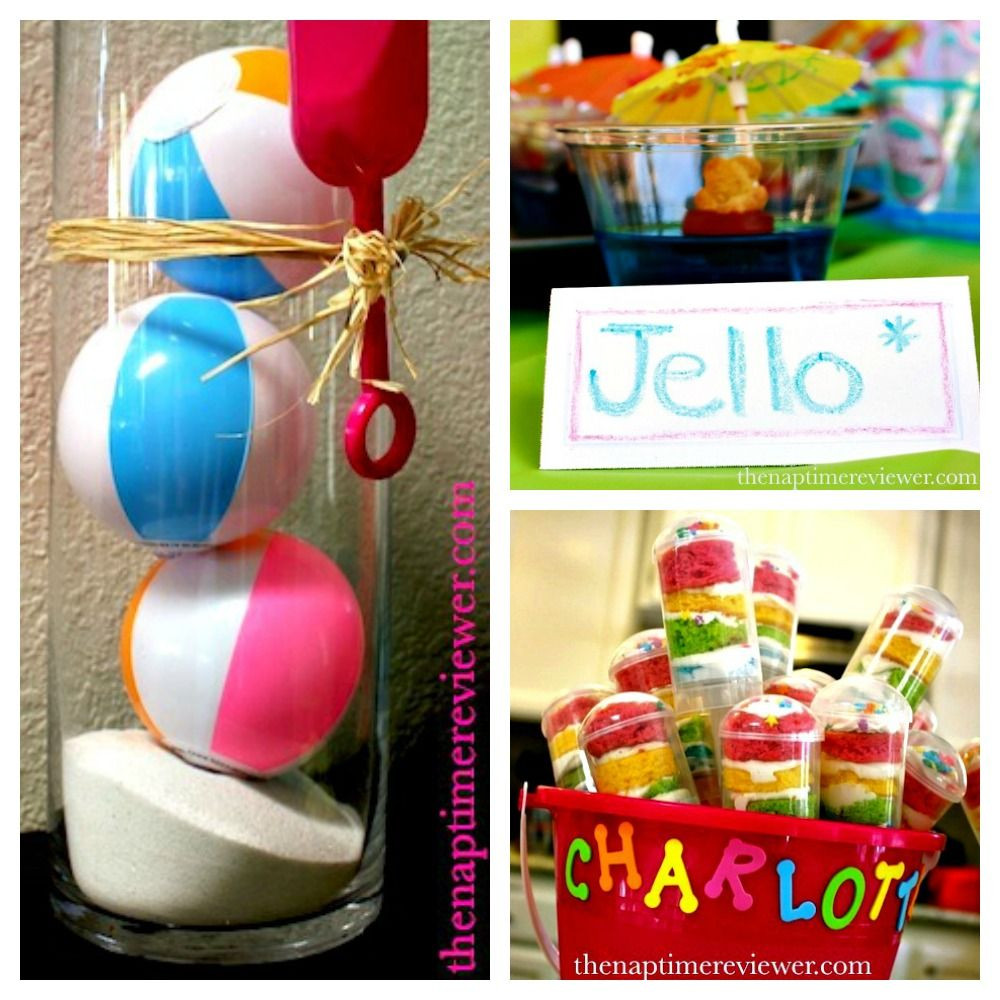 Pool Party Centerpiece Ideas
 DIY Pool Party Ideas