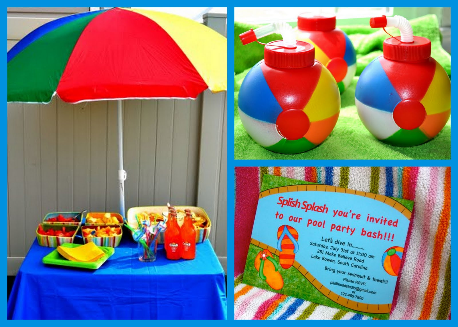 Pool Party Centerpiece Ideas
 Pluff Mudd Studio Pool Party