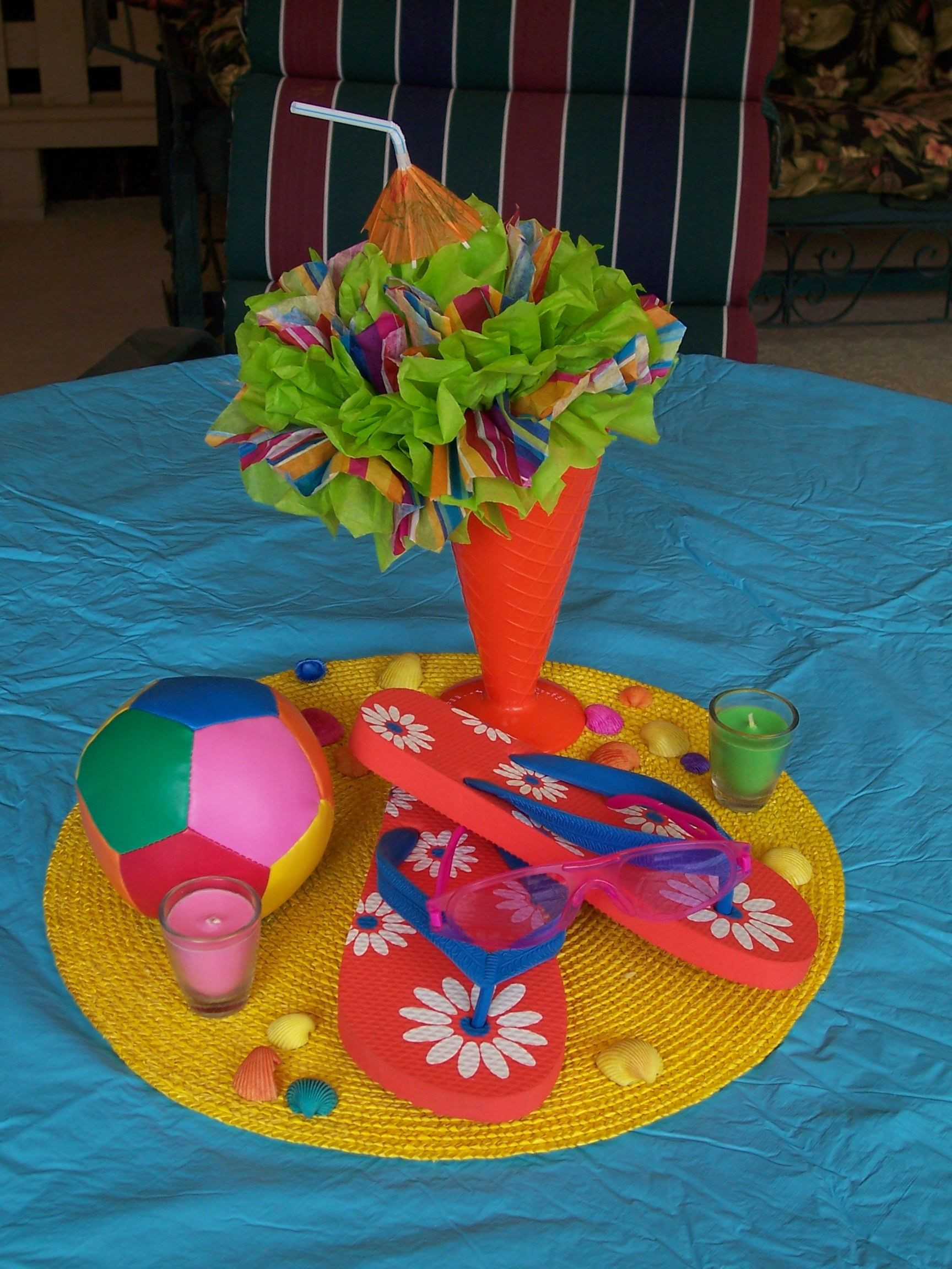 Pool Party Centerpiece Ideas
 Pool Party Centerpiece Party ideas