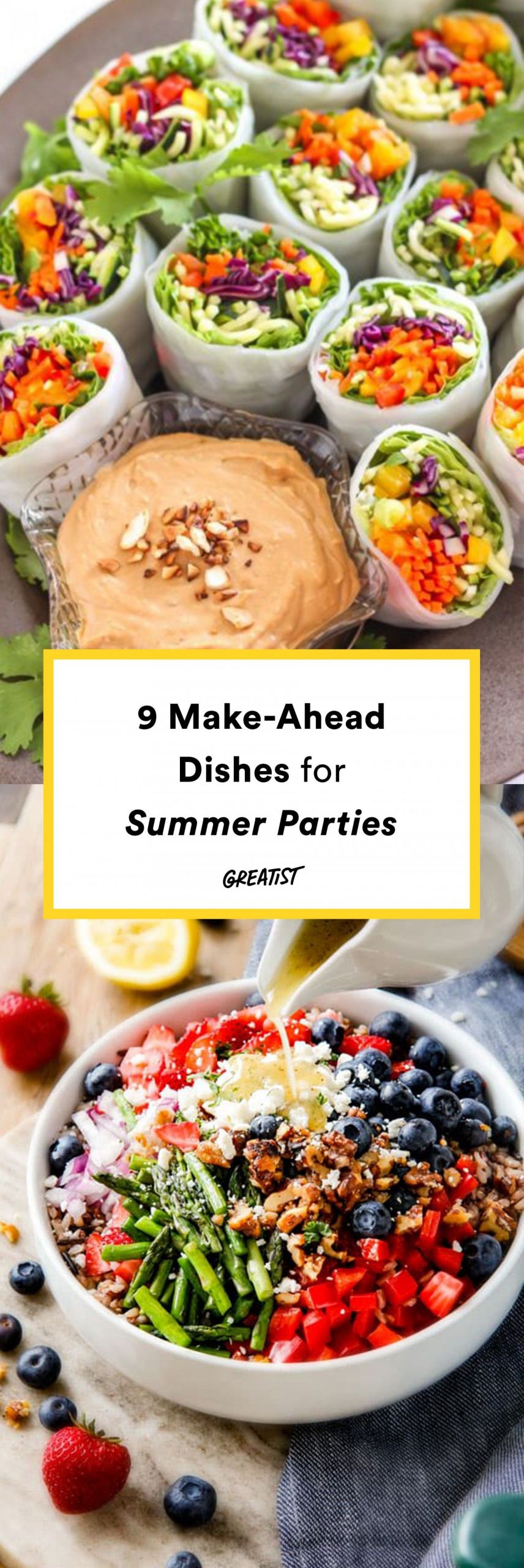 Pool Party Food Menu Ideas
 9 Make Ahead Dishes for Summer Parties