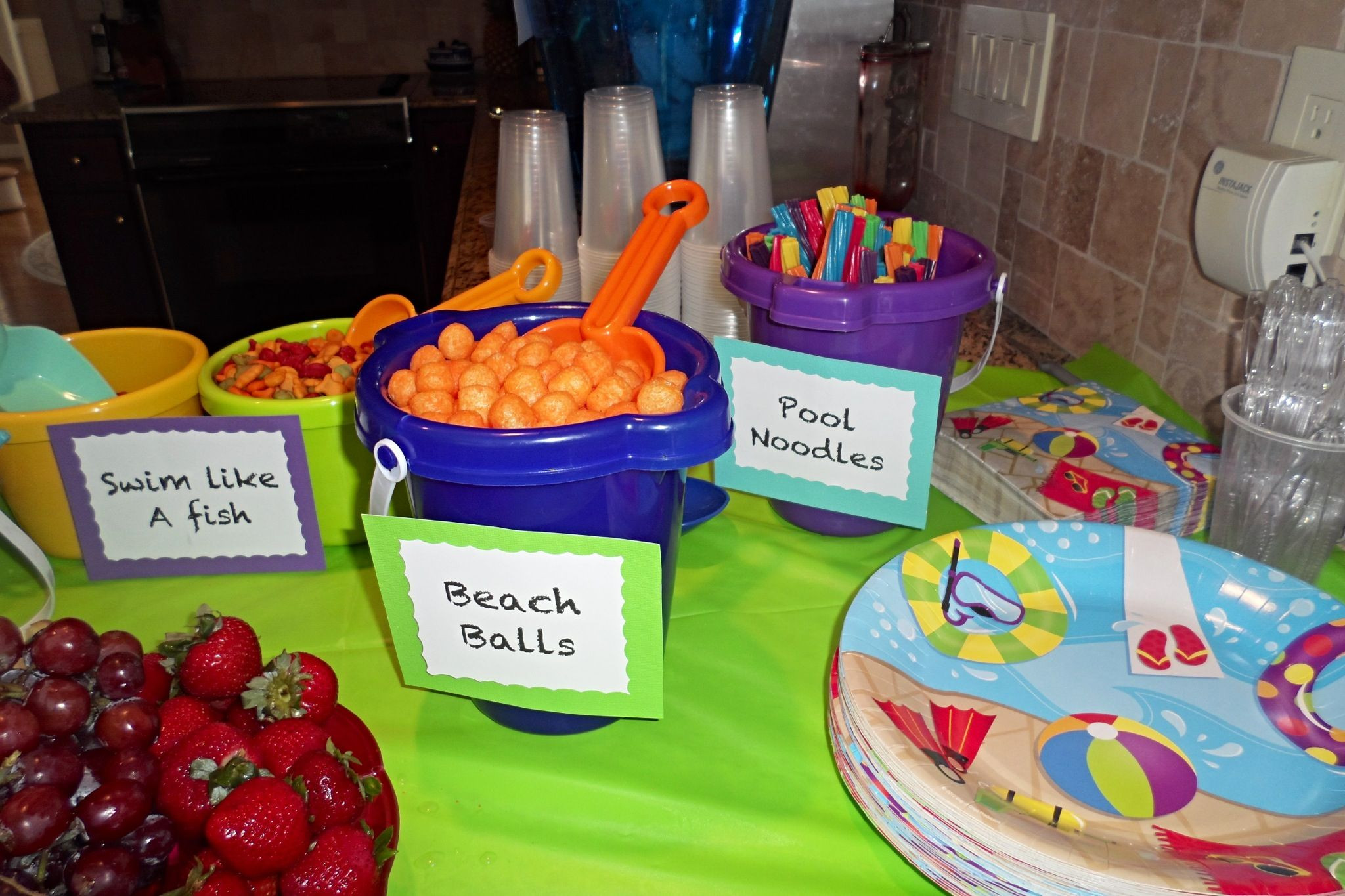 Pool Party Food Menu Ideas
 Pool party themed birthday party With images