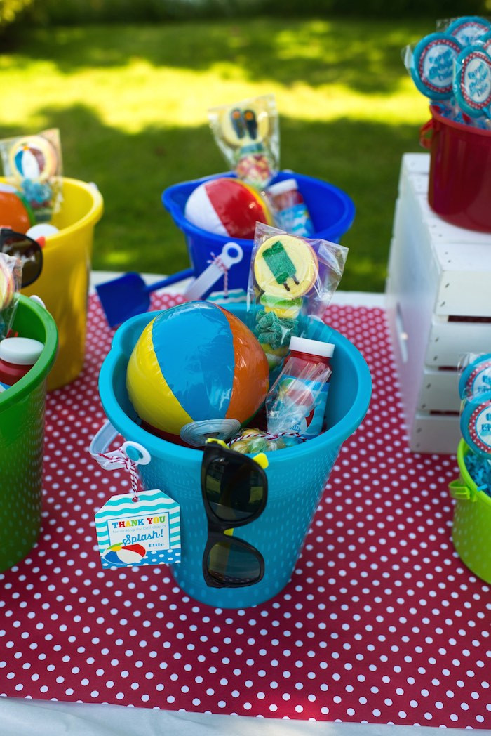 Pool Party Ideas For Boys
 Kara s Party Ideas Colorful Pool themed birthday party via