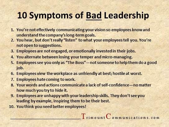 Poor Leadership Quotes
 Bad leader Study Purpose only Pinterest