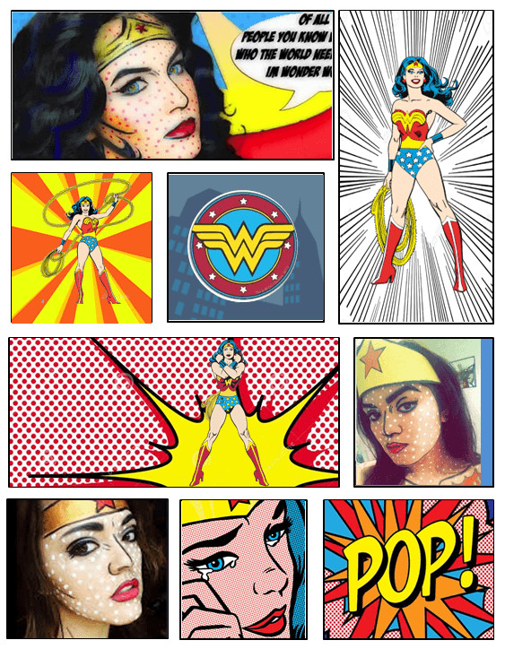 Pop Art Costume DIY
 DIY Wonder Woman Costume with Pop Art Makeup Tutorial